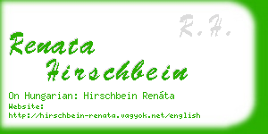 renata hirschbein business card